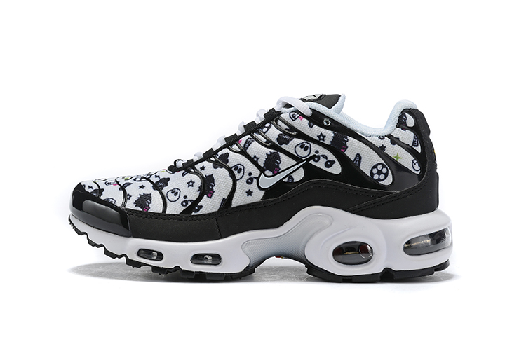 Women Nike Air Max PLUS White Black Shoes - Click Image to Close